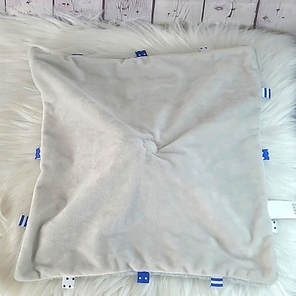 Kellytoy Baby Gray Dinosaur Security Blanket w Rattle Tags Lovey Baby Toy Plush - Picture 9 of 9